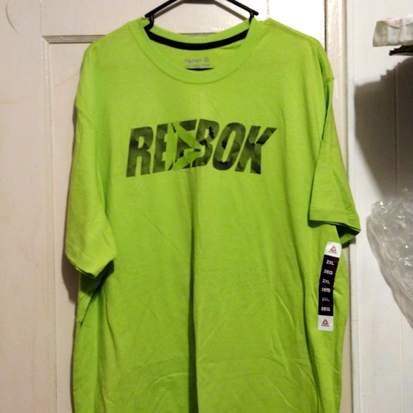 Neon Green Reebok Tee Shirt Size 2XL NEW - Picture 1 of 1